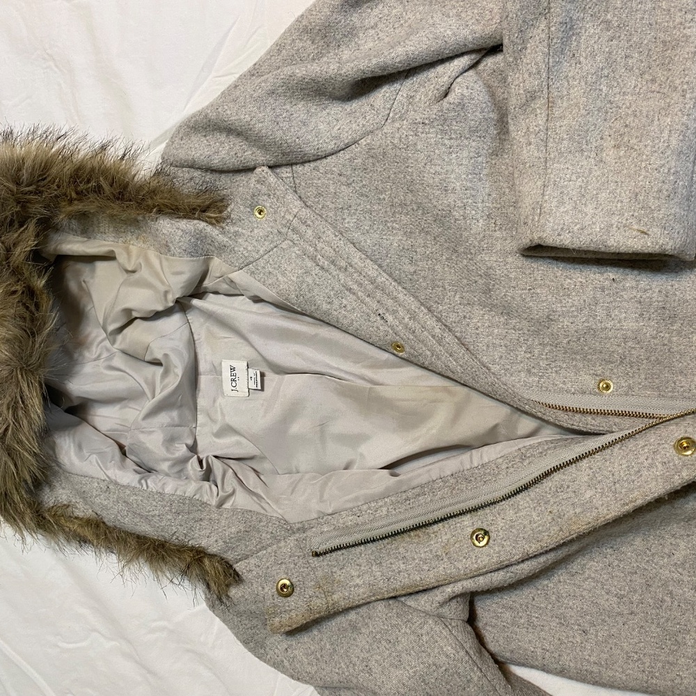 Jcrew Grey Parka - Picture 3 of 4